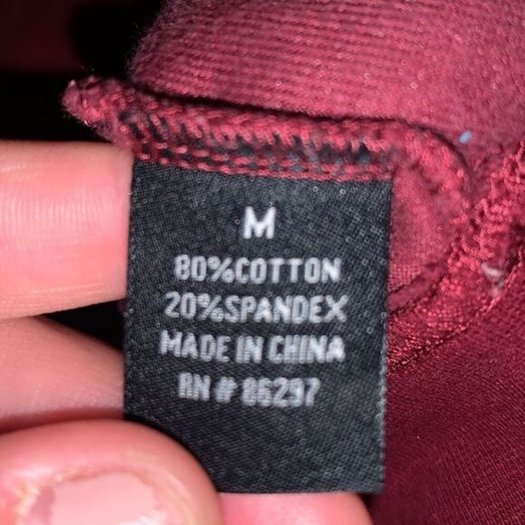 BCBG MaxAzria Vintage Red Velvet Zip-Up Sweater - Picture 9 of 9